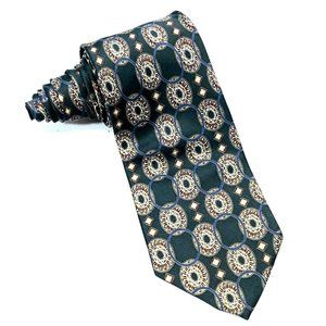 Henry Grethel Italian Men's Silk Necktie Tie Menswear Design L: 58" W: 3.75"